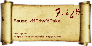 Faust Üdvöske névjegykártya